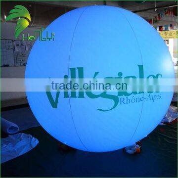 Decorating 0.18mmPVC Lighting Up Balloon , Led Advertising Ball