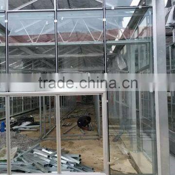 2016 New high quality toughened glass Greenhouse for arriculture