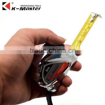 K-Master manufacturer 3m tape measure chrome plating metric/inch tape construction carpenter steel measure tape