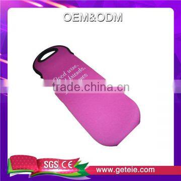 Neoprene Pink Color Water Bottle Carrier Bag