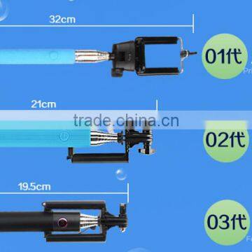 2015 Hot Wholesale Supreme 13.5cm Mini Foldable Cable Selfie Stick Wired Selfie Stick,Monopod Selfie-stick With Cable photo-3