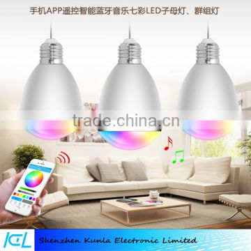 Colorful Bluetooth Smart LED Bulb lamp 6W E27 B22 base with bluetooth speaker function for smart home