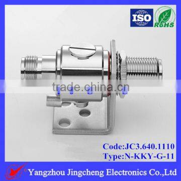 N female to female with bracket ,jack to jack ,gas tube arrester,surge protector,cable surge protector,surge voltage protector