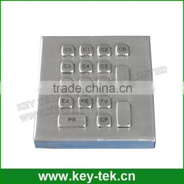 Movable desktop metal numeric metallic keypad for smart card reader