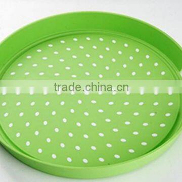 anti slip round food serving tray