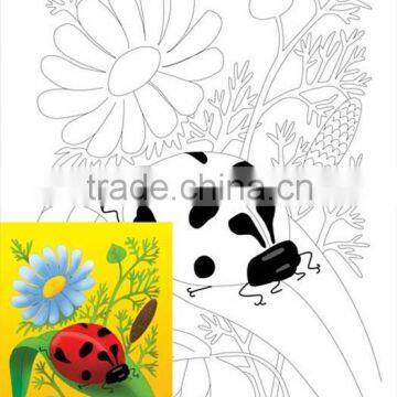 ROSA Talent Cotton Canvas Panel with Outline "Cartoon 21", 20x30cm