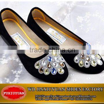 women microfiber fabric hot seal studs diamonds upper casual flat shoes diamond pvc flat shoes