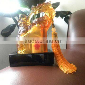 Custom LIULI crystal dragon decorative /crystal dragon figurines