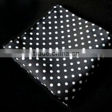 Blue & White Spot Linen Pocket Square Handkerchief Hand Rolled Edges photo-3