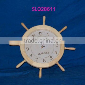 wooden rudder clock