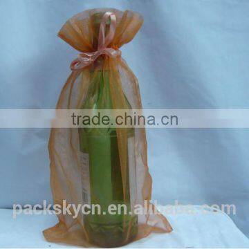 special price elegant organza wine bag drawstring promotional