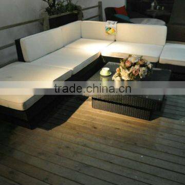 Outdoor furniture corner color sectional rattan sleeper sofa 2015