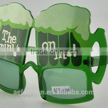 Carnival festival crazy funny sunglasses, beer winebottle big party glasses