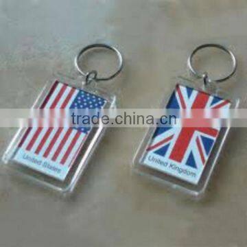 Manufacturing rectangle clear acrylic keychain