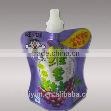 Good selling products drink pouch with spout packaging for juice and milk