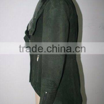 Women designer coat green faux fur jacket