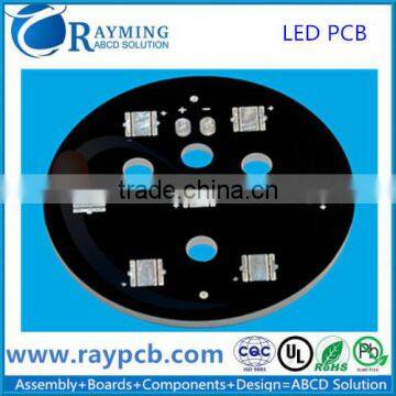 2.0mm Borad Thickness Led pcb Printed ,Circular Black Soldermask pcb