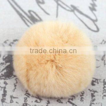 Customize Fashion Colorful Fluffy Ball Keychain / Rex Rabbit Fur Ball photo-4