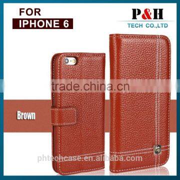 Factory Wholesale Direct Genuine Leather Case for Iphone 6 Leather Case for Iphone 6 Wallet Case photo-6