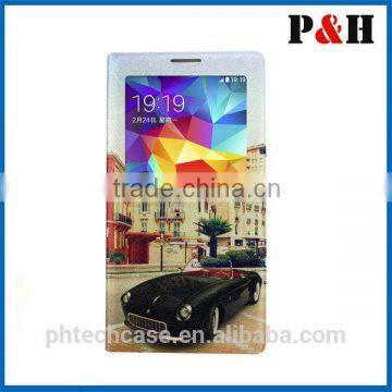 Lovely Sweet Heart Color Drawing Printing Leather Case for Samsung Galaxy S5 photo-2