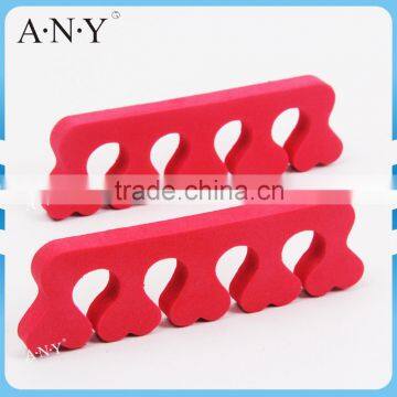 Professional Nail Art Tool Red Sponge Toe Separator Heart Shape