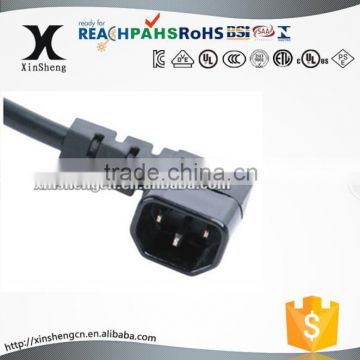 90 degree power plug with IEC 60320 C14