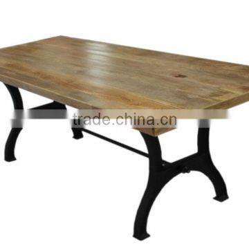 Industrial Iron Wood Dining Table