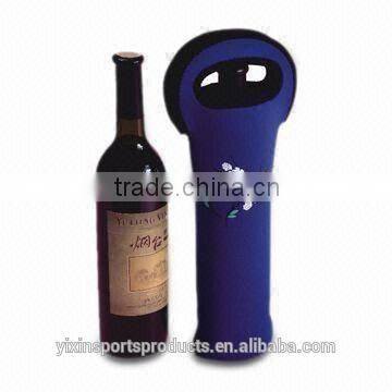 fashionable neoprene single bottle cooler tote bag