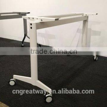 Modern Office Furniture Metal Folding Study Table With Wheels Suit for 1400*500/600 Table Top QM-06
