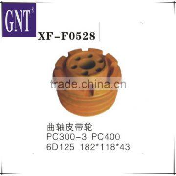 excavator crankshaft pulley for PC300-3 PC400 6D125