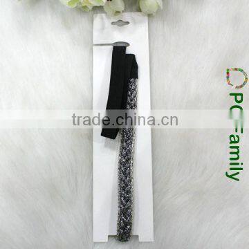Fashion elastic handmade headband with metal