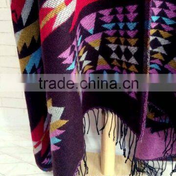 2016 The Latest Popular Acrylic Winter Lady Warm Poncho Shawl Scarf photo-2
