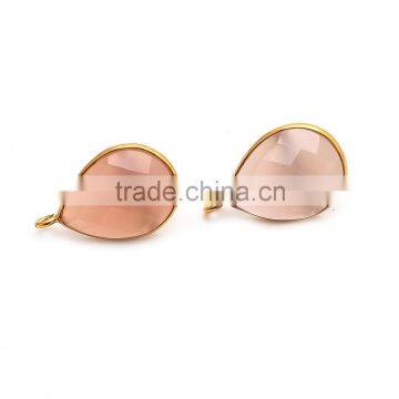 The Gopali Jewellers Wholesale Pink Chalcedony earrings gold silver jewelry wholesale distributors gemstone