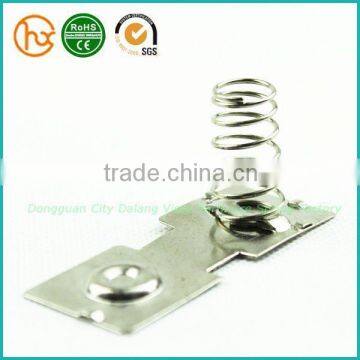 Metal stamping battery contact spring