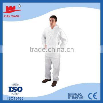 disposable type5/6 white SF microporous coveralls