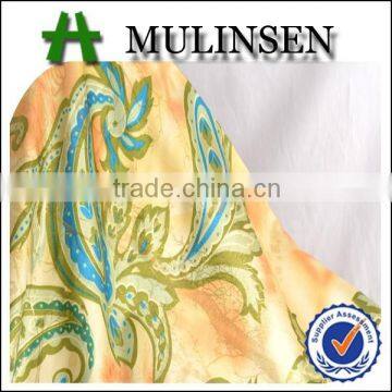 Mulinsen 100 polyest satin with twist hot stamping foil for fabric