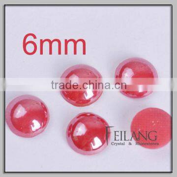 Feilang cheap new style round glass hotfix pearl