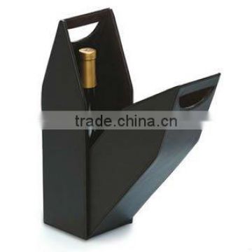 customized black with handle hole wine package cardboard gift box