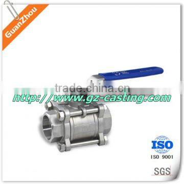 steel stainless three-piece ss316 ball valve