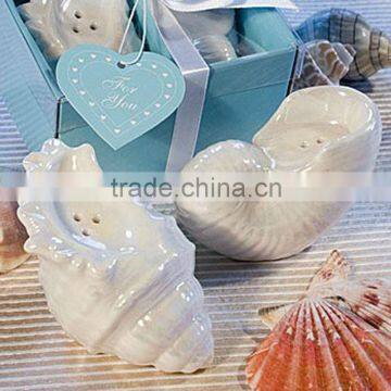 ceramic wedding gift sweet shellceramic salt and pepper shaker