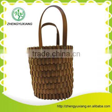 Portable basket with double carrier handles
