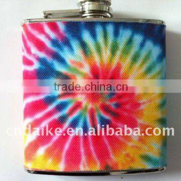 stainless steel wrapped hip flask