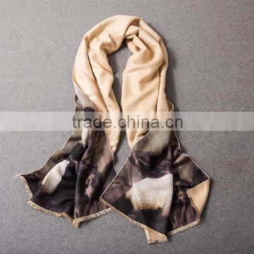 Women Long Cartoon Scarf Wrap Autumn Winter Shawl Girls Warm Scarves F Cat