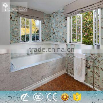 modern bathroom PVC sliding window with grill design