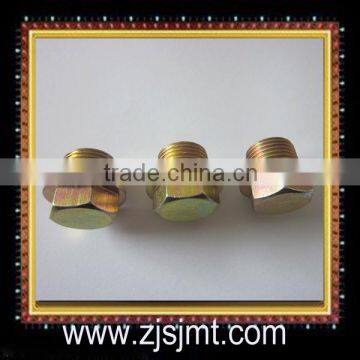 carbon steel yellow zinc plated hydraulic plug fittting