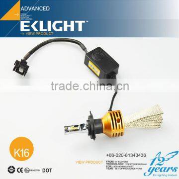 EKLIGHT Factory TUV/CE/ROSH/Emark Approved H7 H11 9005 H13 Car led h4 motorcycle headlight