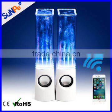 Hifi Stereo Bluetooth Speaker Subwoofers Dancing Water Speaker With Color Changing Light