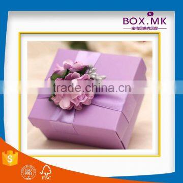 Manufacturer Customized Fashion Design Purple Square Wedding Invitation Gift Sweet Box photo-6