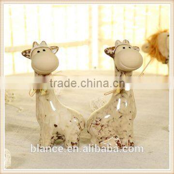 Cute Ceramic Fawn Deer Figurine Home Shelf Deco Gift