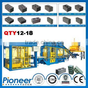 QTY12-18 Interlocking Brick Block Machine in Kenya
